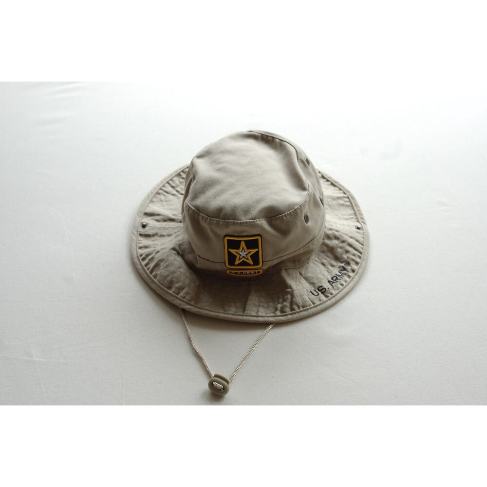 U.S. Army Boonie Hat | Snap Brim | Khaki | Chin Strap | Unisex | One Size